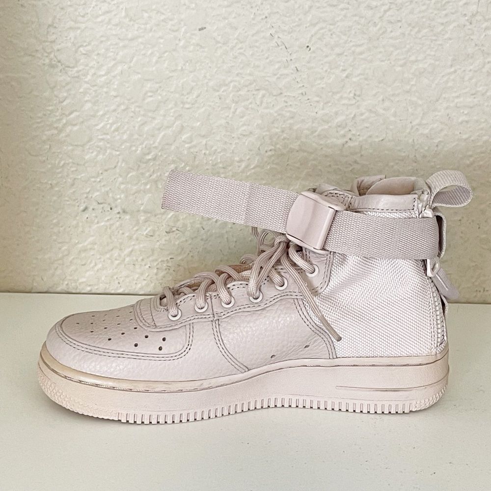 Nike Air Force AF1 pale pink hightop military sneaker shoes size 4.5Y - Picture 16 of 17
